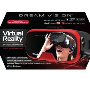 VR Smartphone Headset with Ear Buds.